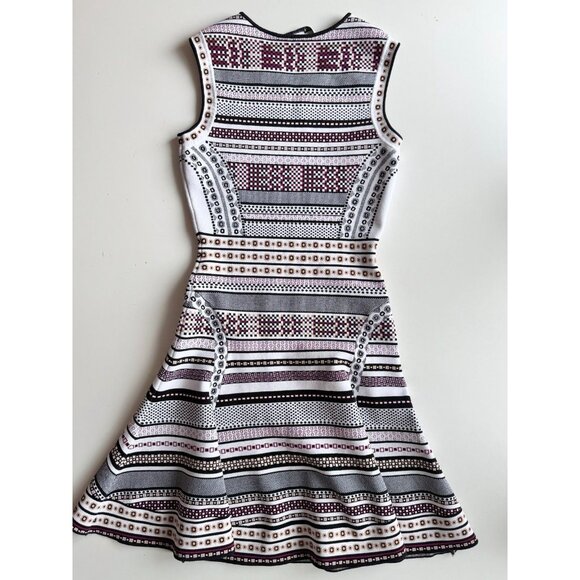 NWOT DVF DIANE VON FURSTENBERG Eleanor Jacquard Knit Fit & Flare Dress, Size M - Picture 8 of 16